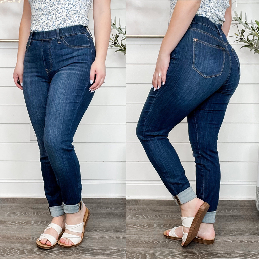 Judy Blue - High Rise Cool Denim Pull On Capri Jeans main image 1
