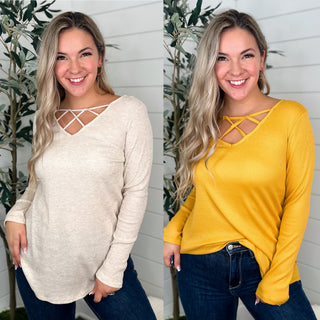 Call Ya Later Lightweight Long Sleeve Avery Mae Tunic Top - 2 colors!