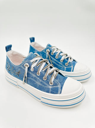 BLEMISHED Very G Sparkle in the USA Denim Sneakers - Multiple Colors