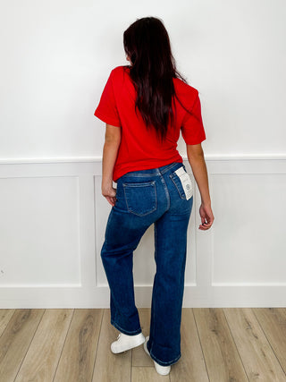 Love You Mean it Cotton Short Sleeve Red Avery Mae Graphic Tee Shirt