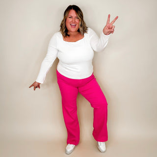 Judy Blue Roxie High Rise 90's Straight Leg Pink Jeans