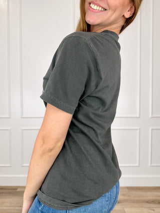 Do it On Purpose Cotton Short Sleeve Grey Avery Mae Graphic Tee Shirt (Comfort Colors)
