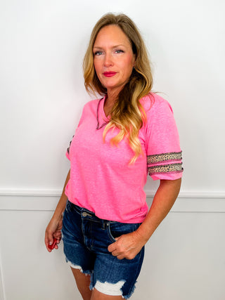 A Game of Pretend Heathered Knit Short Sleeve Avery Mae Top - 2 colors!