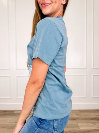 His Way is Better Cotton Short Sleeve Blue Avery Mae Graphic Tee Shirt (Comfort Colors)