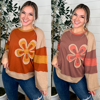 Easel Leave a Message Cotton Blend Long Sleeve Top - 2 colors!