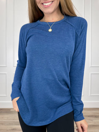 Zenana Right From the Start Knit Long Sleeve Avery Mae Top - Multiple Colors