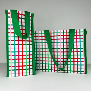 Festive Plaid Reusable Bag - 2 options!