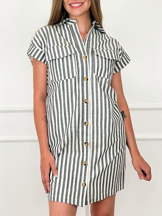 Changing My Ways Cotton Avery Mae Button Up Dress - Multiple Colors