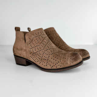 Charmed by You Faux Suede Mocha Booties