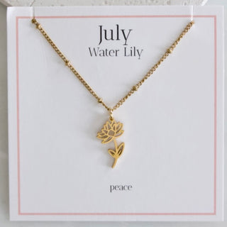 Floral Beauties Gold Birth Flower Necklace - 12 options!