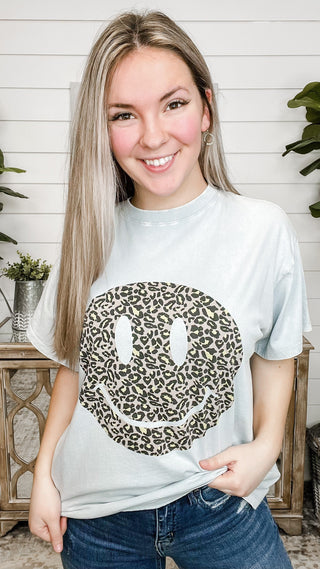 Easel Smiles For Days Cotton Short Sleeve Graphic Top - 8 colors!