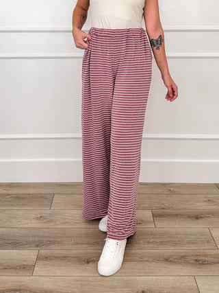 Getting Great Reviews High-Rise Knit Wide Leg Avery Mae Bottoms - Multiple Colors