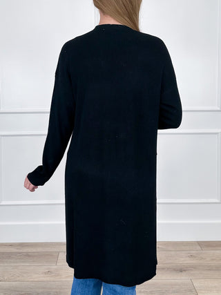 Let it Be Known Knit Long Sleeve Black Avery Mae Cardigan
