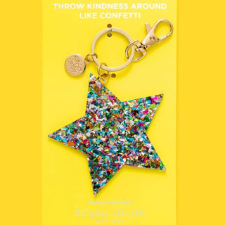 Shining Star Confetti Keychain