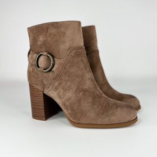 Looking for You Faux Suede Mocha Bootie