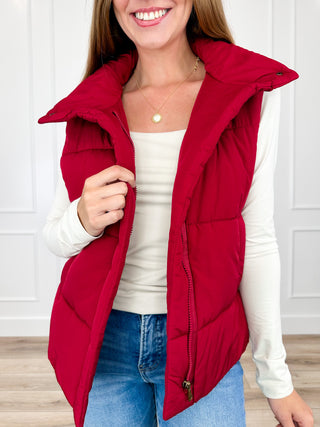 Zenana Go On Now Puffer Vest - Multiple Colors