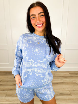 I Need My Space High-Rise Cotton Blend Periwinkle Avery Mae Set