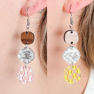 Play Ball Drop Earrings - 2 options!