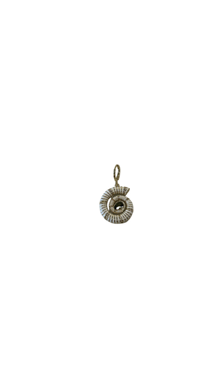 PRE-ORDER LPJ2 White Spiral Shell CZ Charm