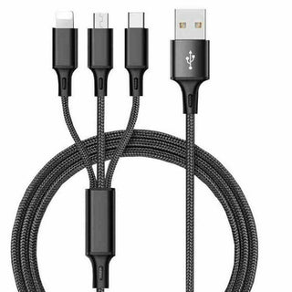 PRE-ORDER TECH 3in1 10ft Fast Charging Cable - DALLAS MARKET EXCLUSIVE DEAL