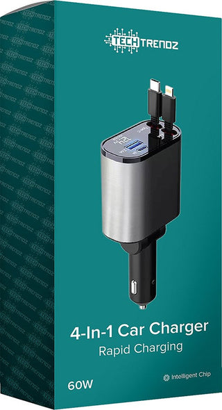 PRE-ORDER TECH 4-in-1 Retractable Car Charger