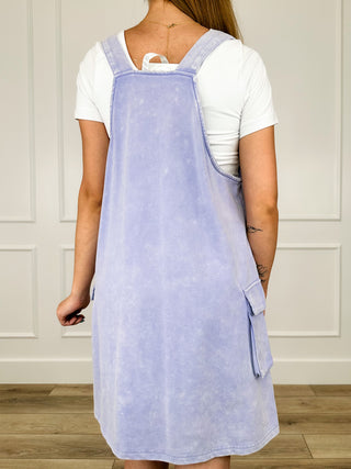 Sparkling With Positivity Overall Dress Purple / XS