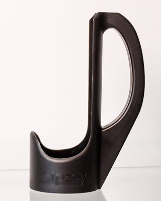 Midnight Black skinny can handle with curved cradle and loop handle.