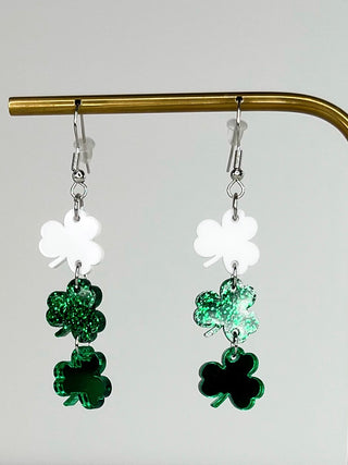 Stacked Luck Acrylic Drop Earrings