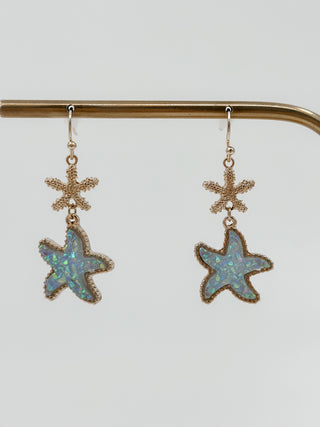 Deep Sea Gold Dangle Earrings
