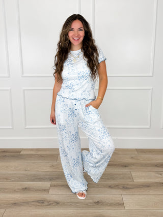 Laughing Like Me Again High-Rise Wide Leg Avery Mae Lounge Set - Multiple Colors