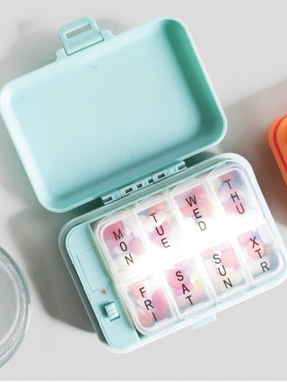 Light Up Pill & Vitamin Case - Multiple Colors
