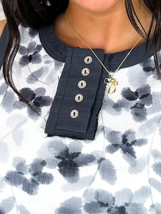 POL Subliminal Messages Rayon Blend Charcoal Tank Top