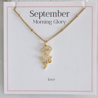 Floral Beauties Gold Birth Flower Necklace - 12 options!