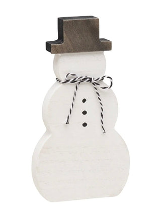Mr. Snowman Wood Shelf Sitter