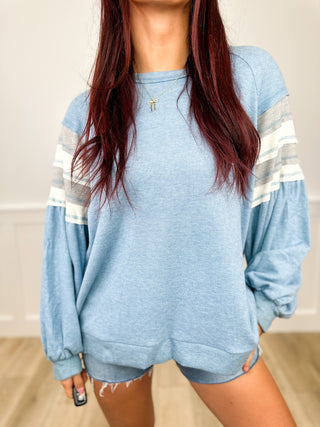 While You're Here Ribbed Long Sleeve Avery Mae Top - 2 colors!