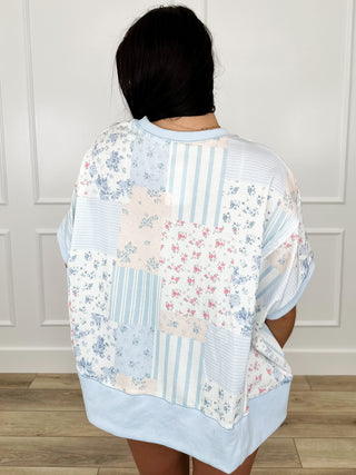 Little Lady Cotton Blend Short Sleeve White Avery Mae Top