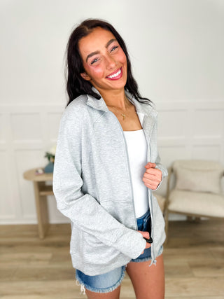 Write it Down Long Sleeve Avery Mae Zip Up Sweatshirt - Multiple Colors