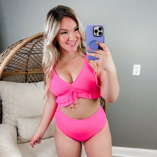 Escape With Me Hot Pink Swim Top