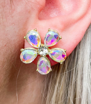 Shining Flower Acrylic Stud Earrings