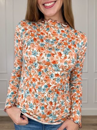 It's Alright Now Ribbed Long Sleeve White Avery Mae Top