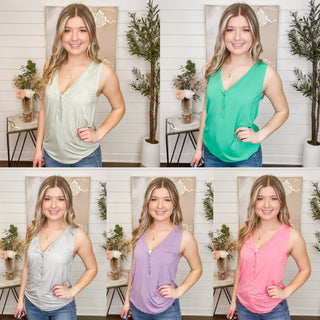 POL Night Light Rayon Blend Tank Top - 5 colors!