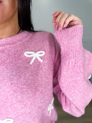 Imagine Being Loved Knit Long Sleeve Pink Avery Mae Sweater Top