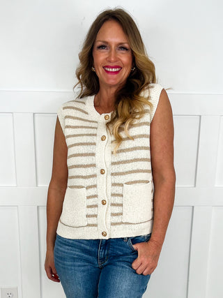 Just Keep On Going Knit Cream Avery Mae Sweater Vest