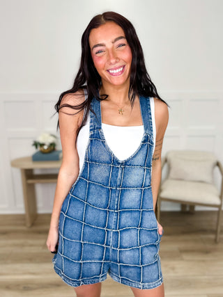 Is There Any Wonder Cotton Blend Medium Wash Avery Mae Romper