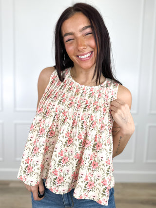 POL Purely You Cotton Cream Cropped Tank Top