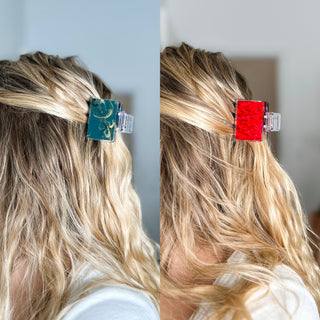 Holiday Hold Up Acrylic Claw Clip - 2 colors!