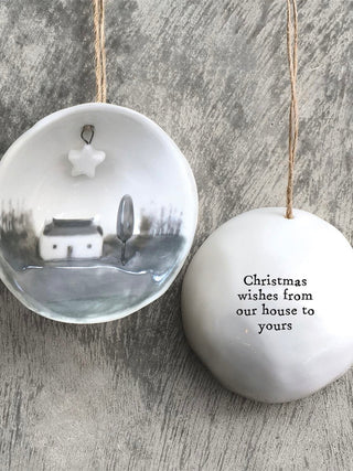 The Holiday Crescent Porcelain Ornament - 3 options!