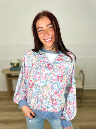 Stuck on You Long Sleeve Blue Avery Mae Top