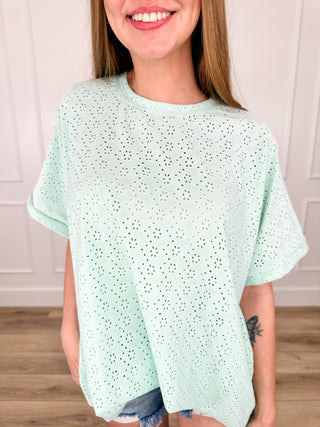 Mint to Be Lightweight Short Sleeve Mint Avery Mae Top
