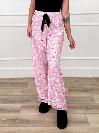 Night Time Spooks High-Rise Pink Avery Mae PJ Bottoms